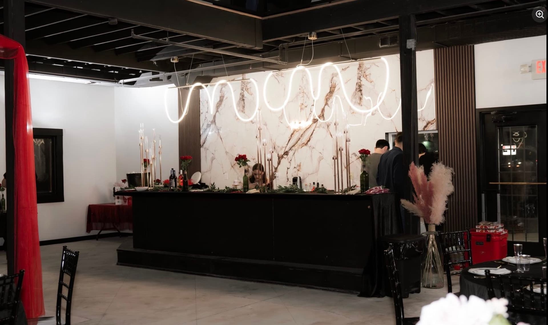 Bar and event interior at Altar'd Event Venue