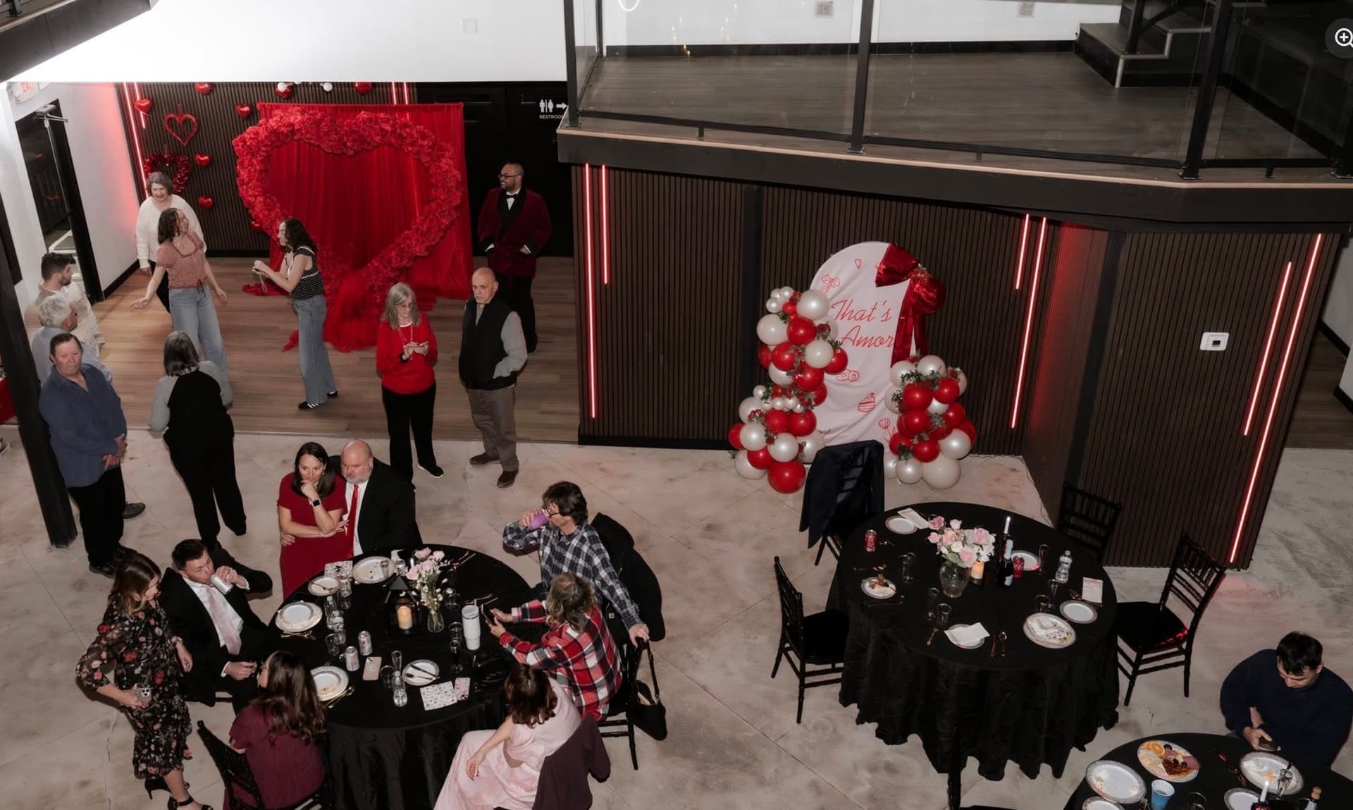 Interior balcony view at Altar'd Event Venue